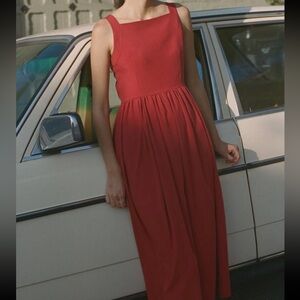 Deadstock Jeana sohn mar elegant red Sleeveless Dress